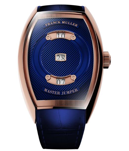 Franck Muller Curvex CX Master Jumper Replica Watch T38CXMJ5N-5NBR Rose Gold Blue Dial